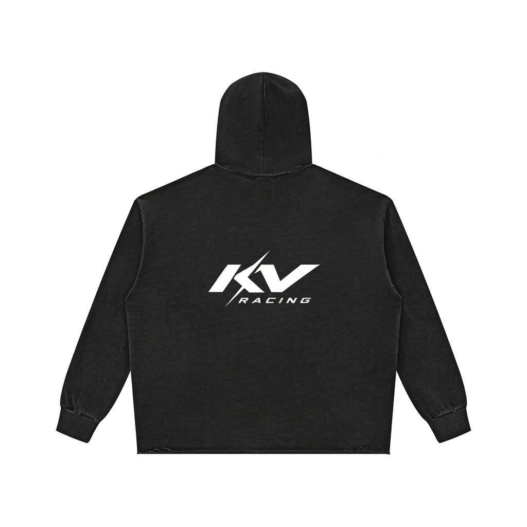 KV Racing Distressed Raw Edge Hoodie