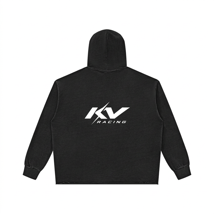 KV Racing Distressed Raw Edge Hoodie