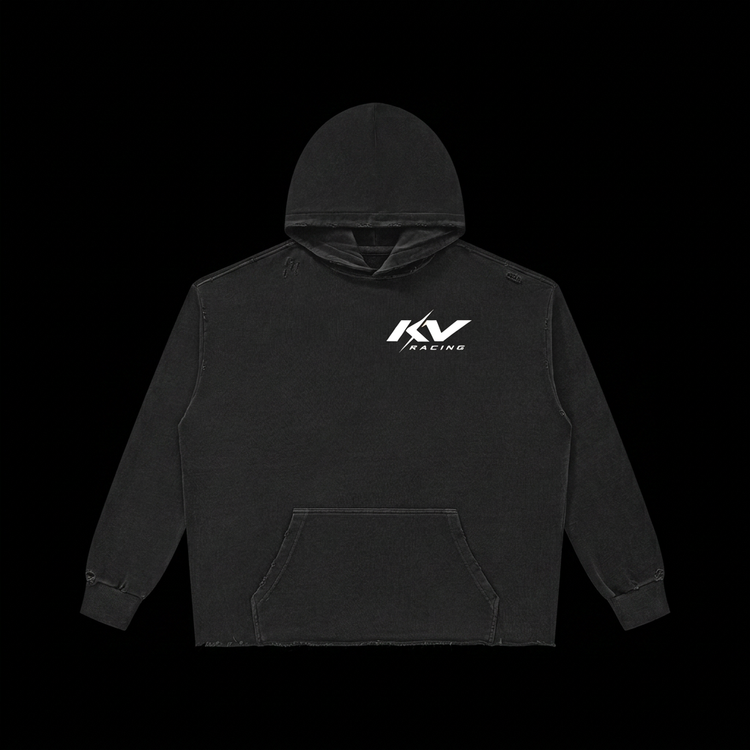 KV Racing Distressed Raw Edge Hoodie